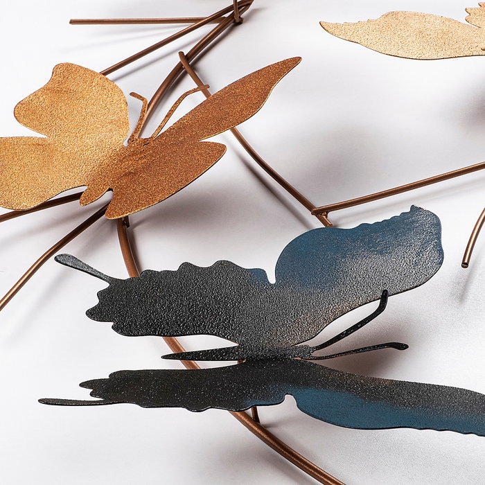 Wallity Butterflies - 2 Escultura de Pared de Metal Multicolor